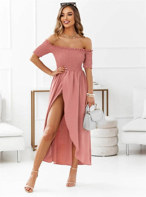 Fashion Solid Color Casual Dress